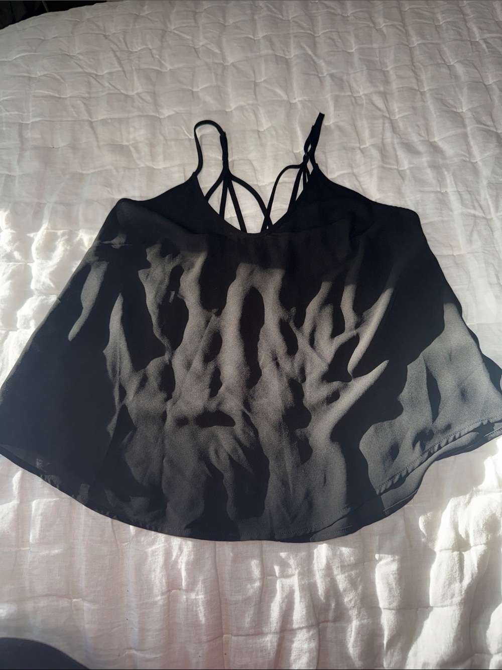 Black Strappy Women's Tank Top